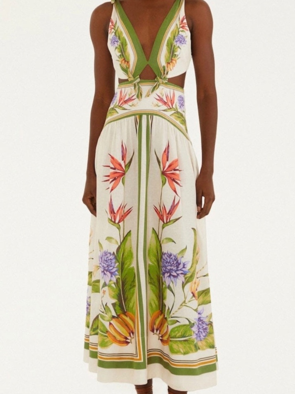 Farm Rio Sand Tropical Scarf Maxi Dress - Picture 3 of 6